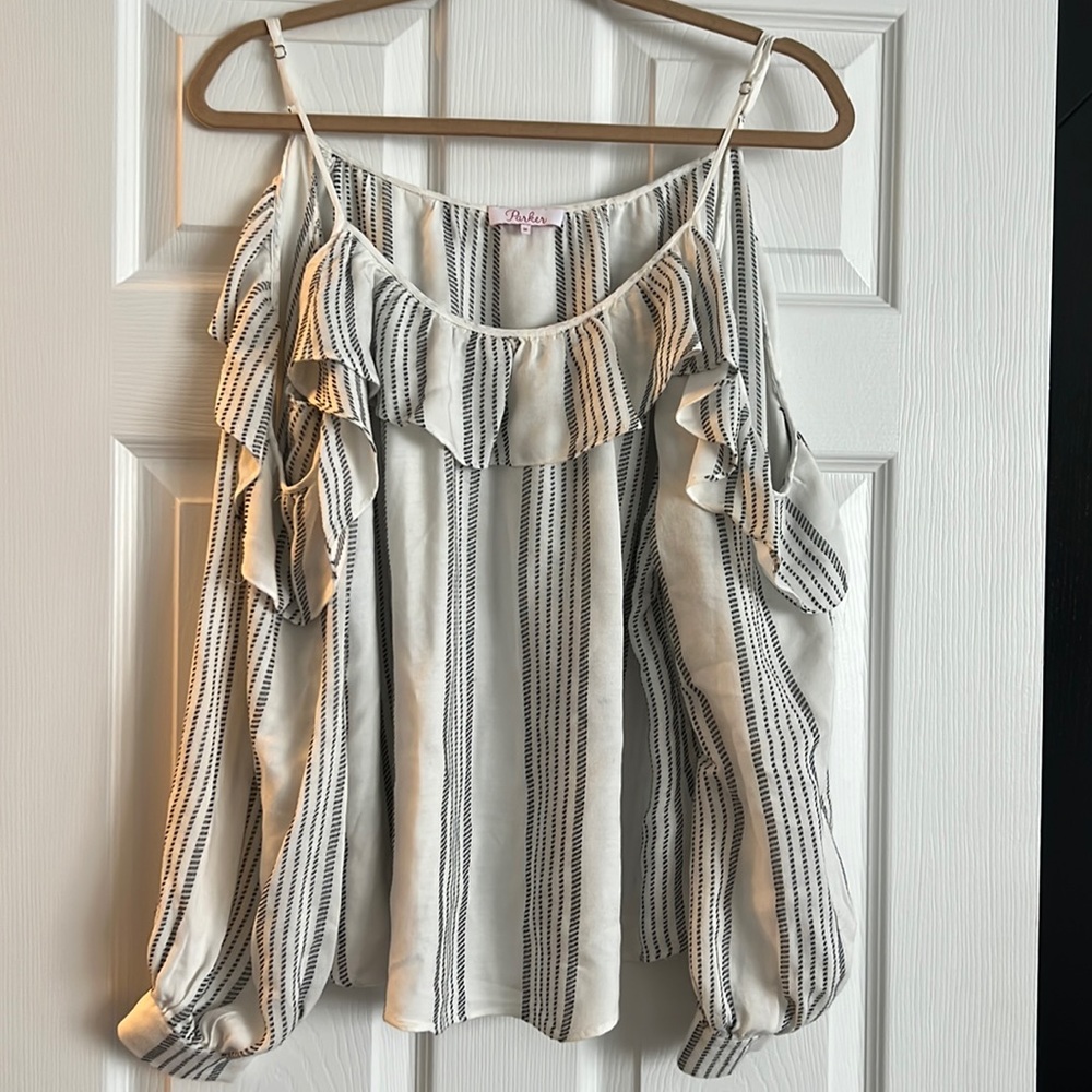 Parker Cold Shoulder Ruffled Top